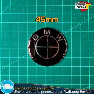 Emblema BMW 45mm Volante Escudo Logo Diseño Negro