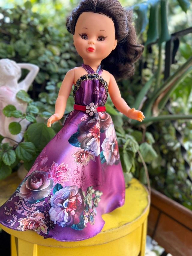 Nancy vestido gasa morada