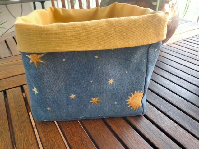 Cestas de tela reversibles. Ideas para regalar