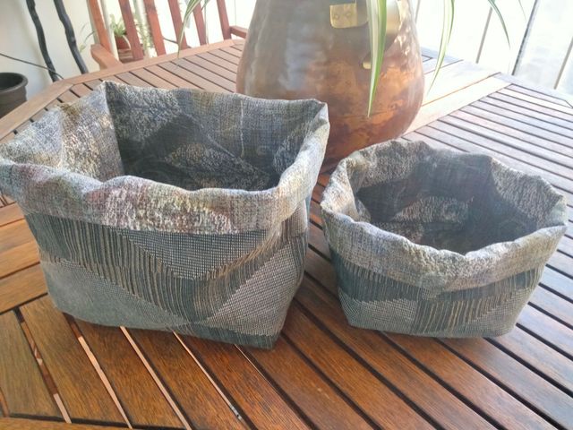 Cesta de tela reversible . Ideas para regalar