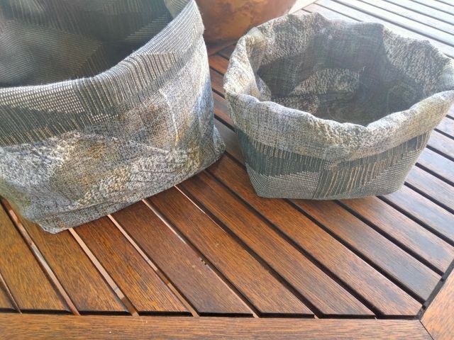 Cesta de tela reversible . Ideas para regalar