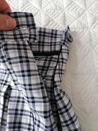 Falda corta cuadros Zara 