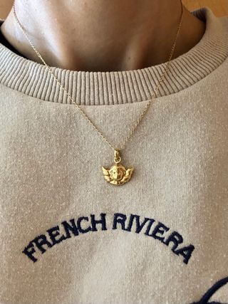 colgante oro amarillo angel