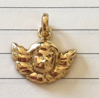 colgante oro amarillo angel