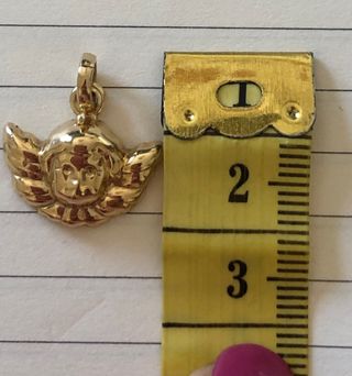 colgante oro amarillo angel