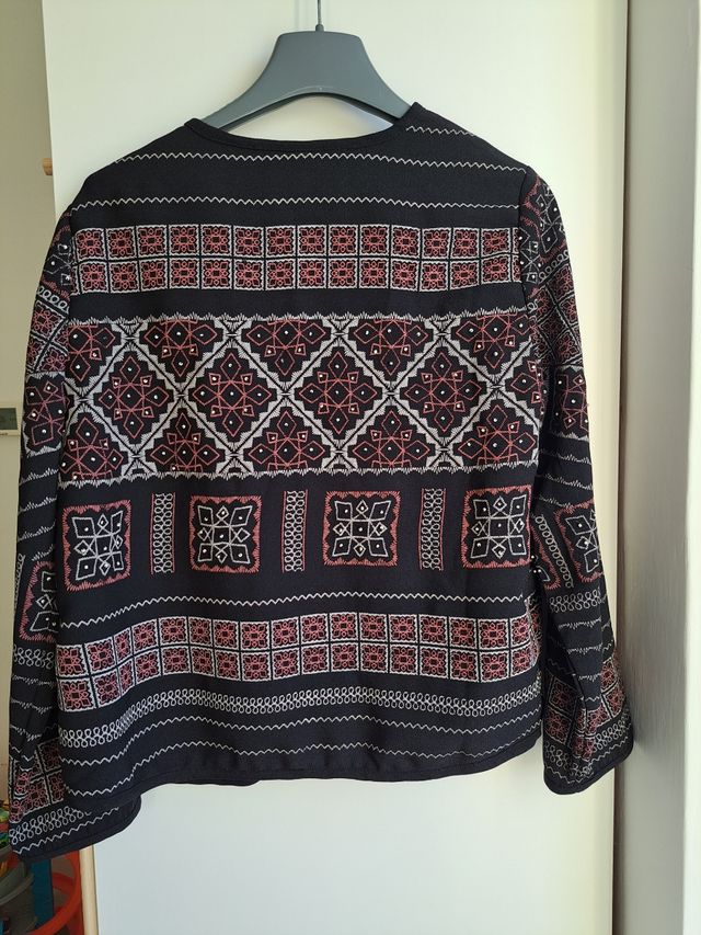 Blazer nero con motivi etnici Only