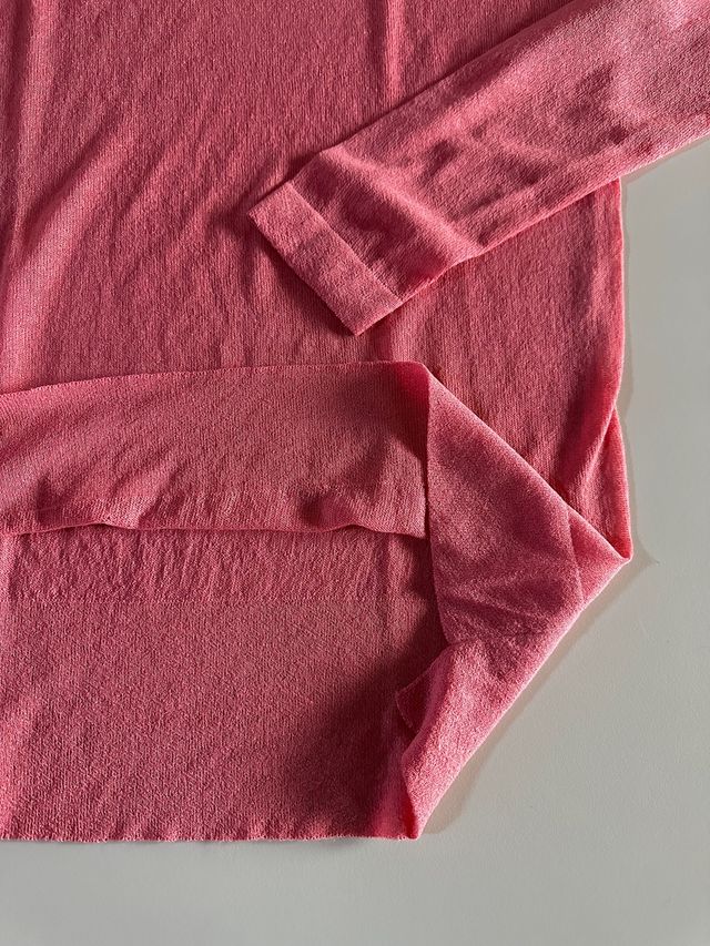 Maglioncino rosa pallido misto seta