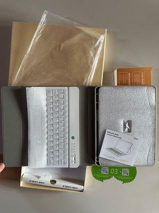 cover ipad9.7 Pro9.7 ipad air 2 grigio tastiera