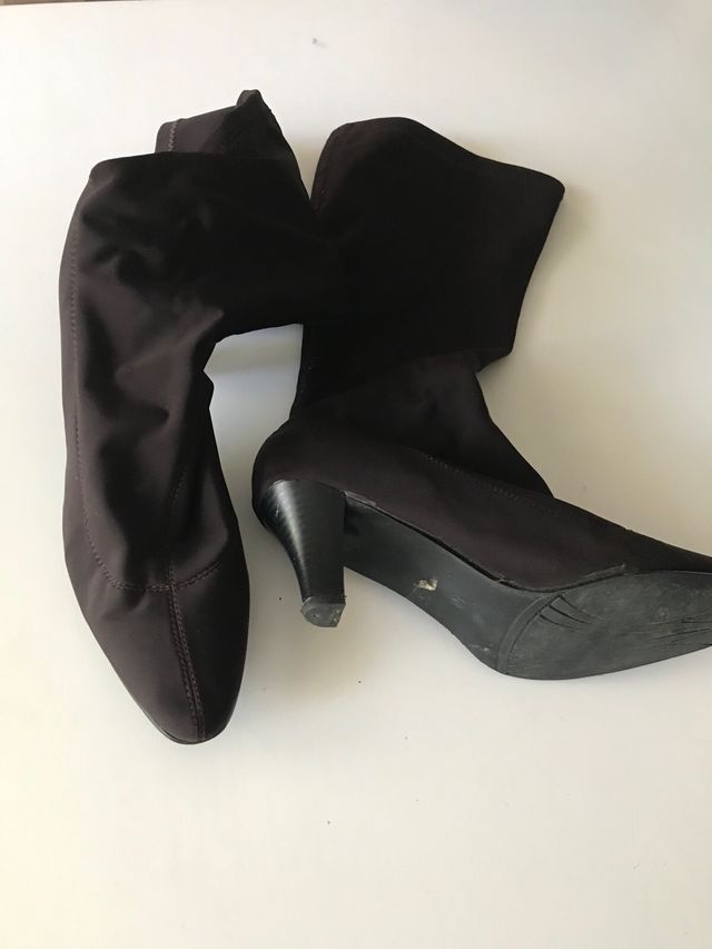 Botas de licra marrón