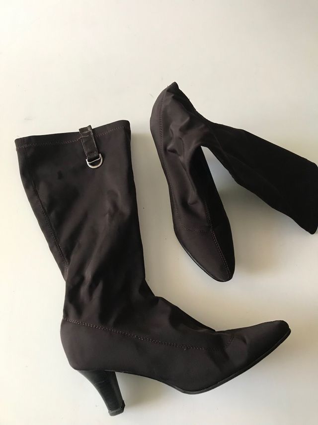 Botas de licra marrón