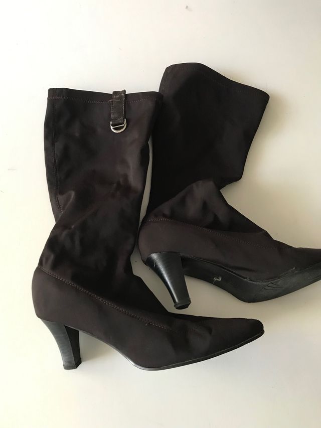 Botas de licra marrón