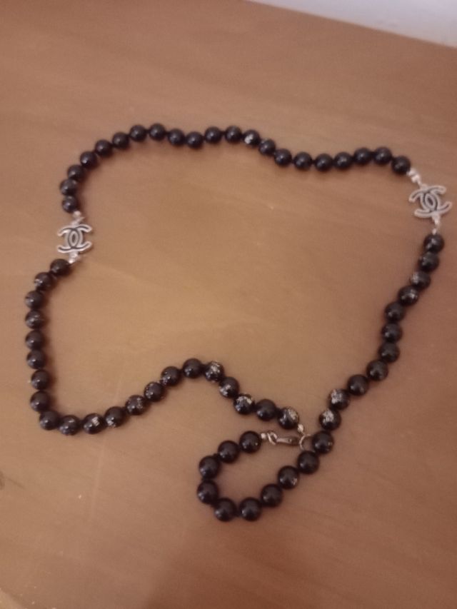 Collana di perle nere bigiotteria