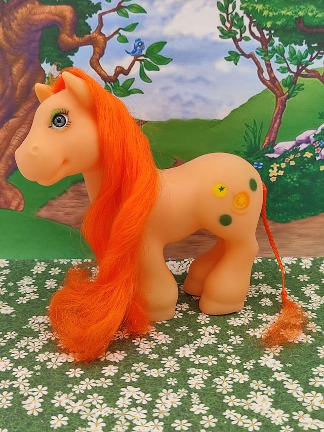 PONY Vintage naranja ojos cristal años 80