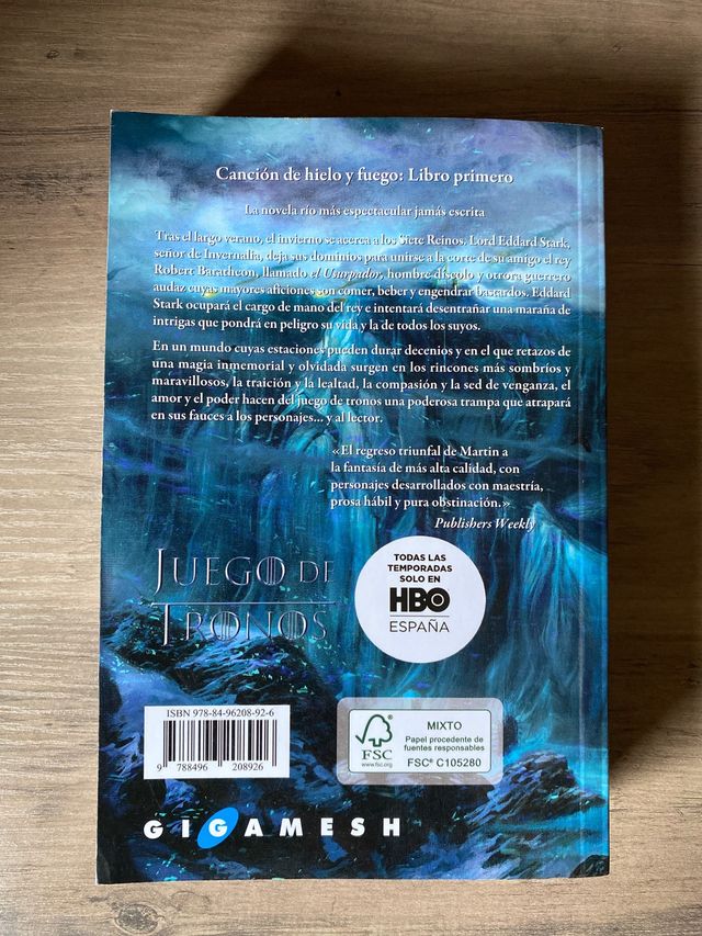 Libro Juego de Tronos - Canción de hielo y fuego 1