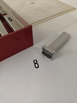 Antiguos sellos de caucho con números