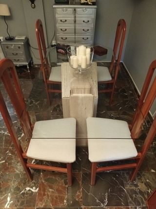 Mesa cristal mármol traventino