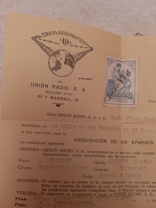 Licencias y factura antigua