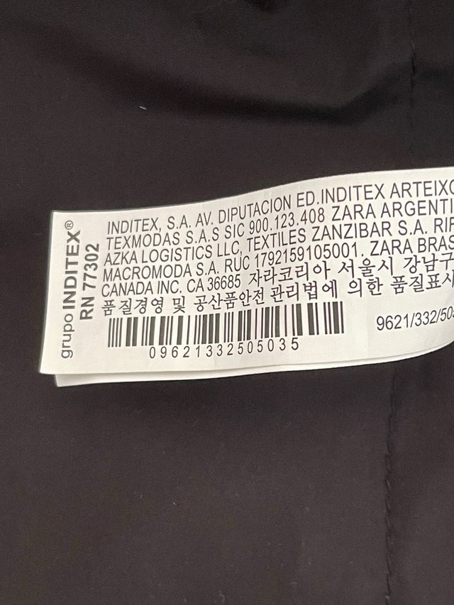 Gabardina Zara Hombre