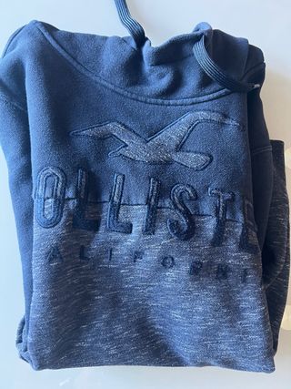 Sudadera Hollister azul y gris
