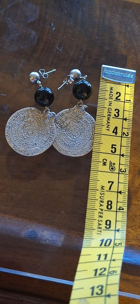 Pendientes plata y azabache