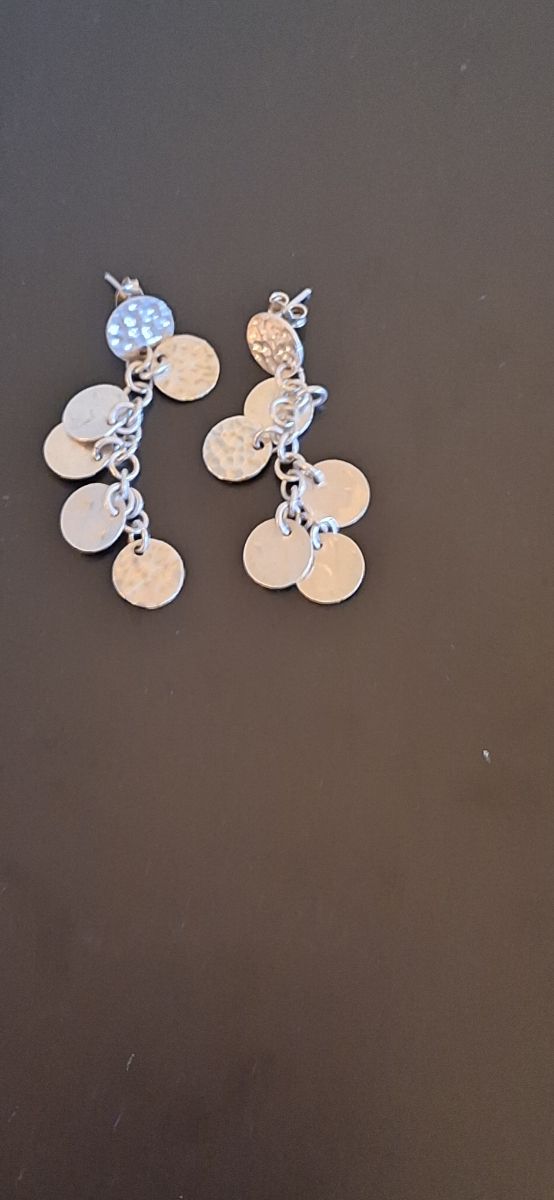 Pendientes largos plata diseño