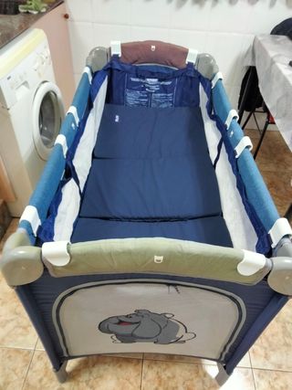 Cuna bebe parque de viaje con accesorios+ colchón