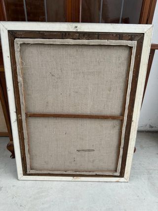 Santa Bárbara, antiguo óleo reentelado.