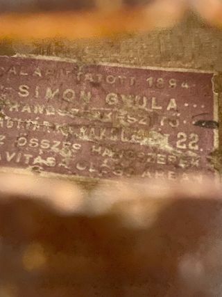 Violin vintage simon Gyula 1894. 4/4