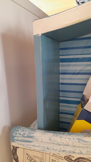 Mesita de noche vintage restaurada, Isabelina