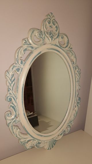 Mesita de noche vintage restaurada, Isabelina