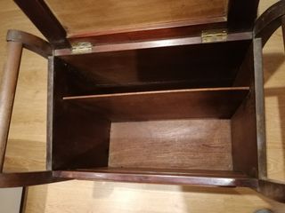 Mueble banco inglés caoba antiguo para piano