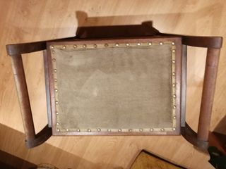 Mueble banco inglés caoba antiguo para piano