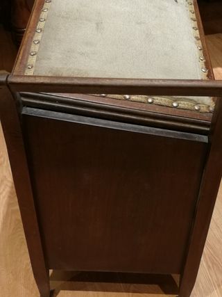 Mueble banco inglés caoba antiguo para piano