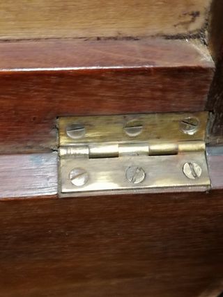 Mueble banco inglés caoba antiguo para piano