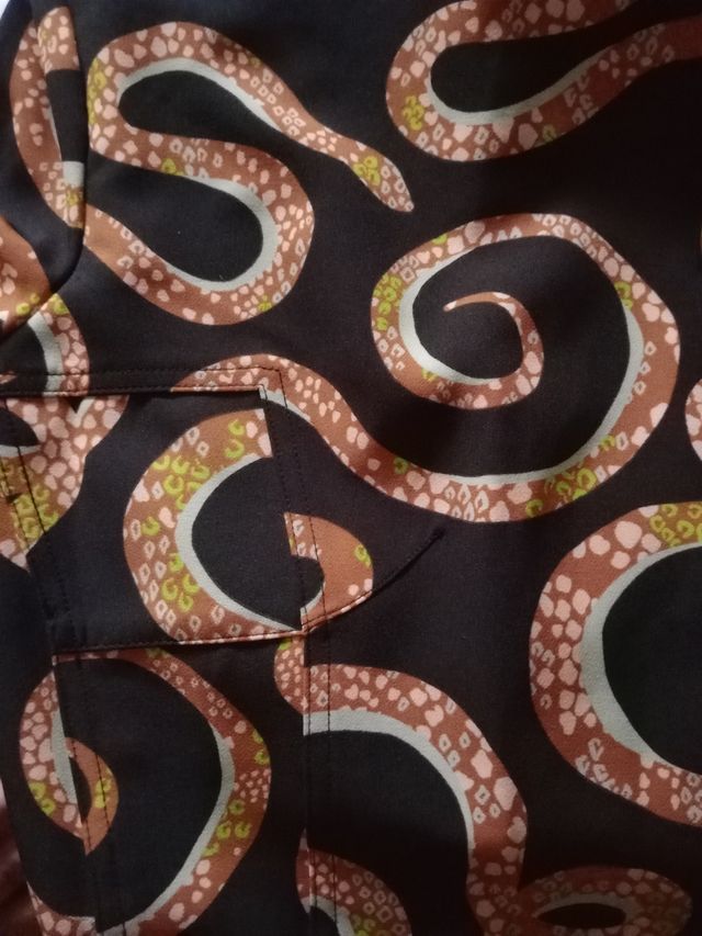 Vestido ajustado snake negro (S) Bimba y Lola