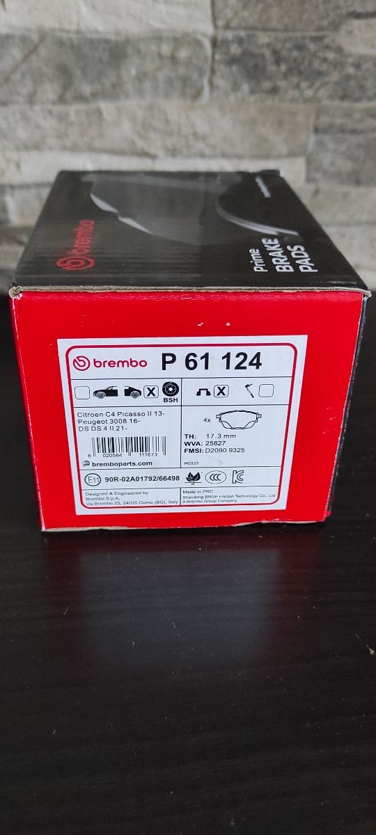 Pastiglie freni Brembo post PA61124 