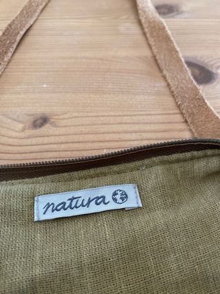 Bolso tote Bag  terciopelo y asas piel 