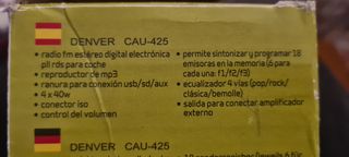 Radio coche usb/sd card slot + aux input