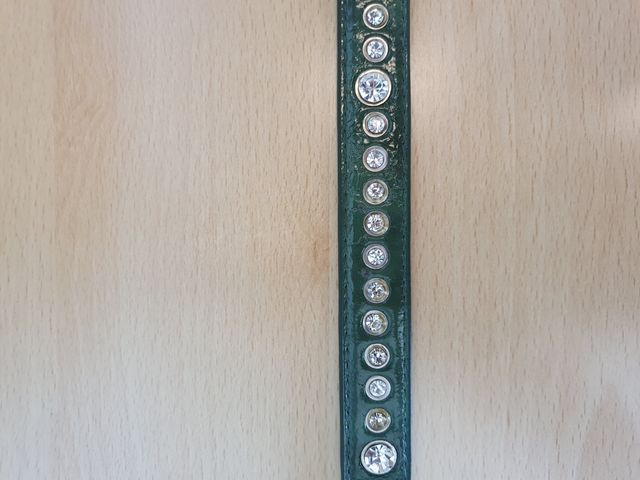 Cintura verde con strass