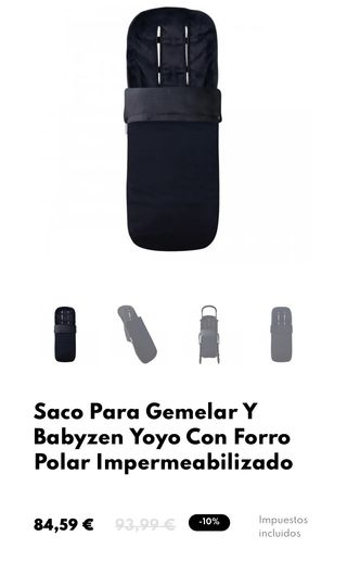 Saco silla Gemelar y Babyzen Yoyo