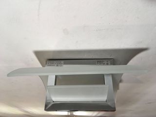 Lampada parete metallo/vetro curvo satinato