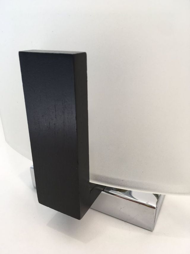 Lampada tavolo legno wenge' e vetro