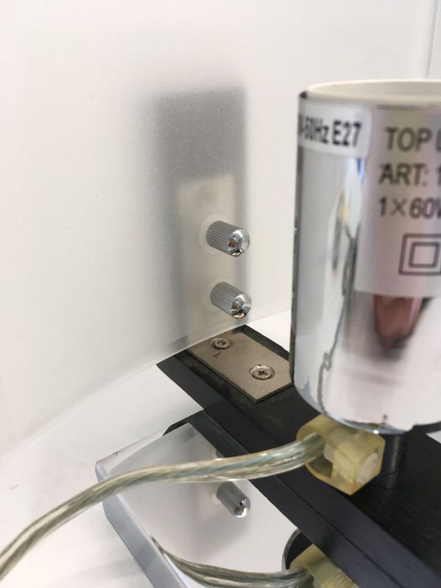 Lampada tavolo legno wenge' e vetro