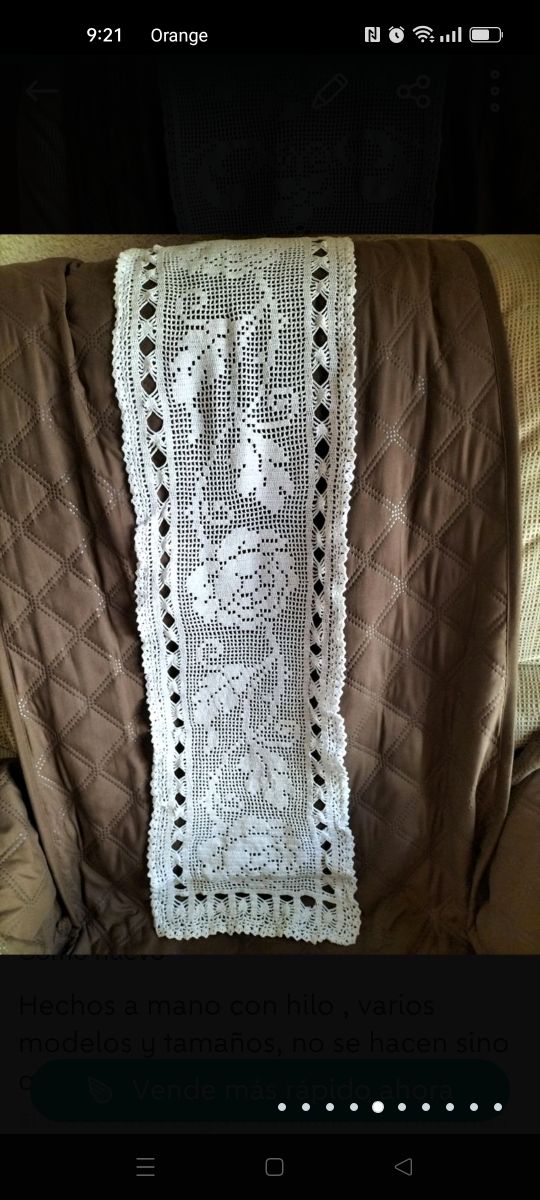 TAPETE /PAÑOS GANCHILLO, HECHO A MANO.VINTAGE OFER