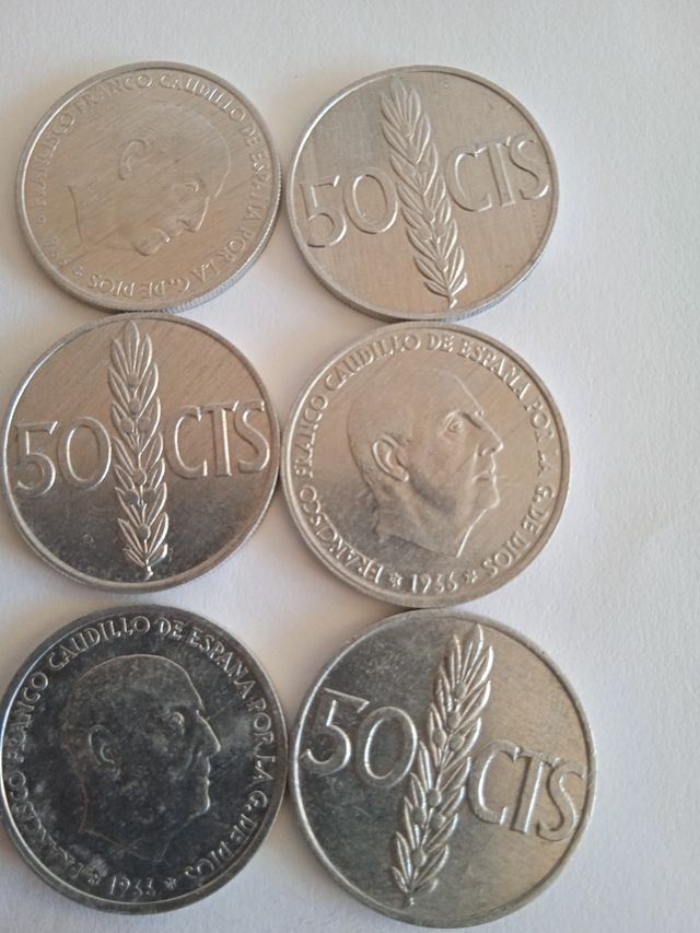 50 CÉNTIMOS DEL AÑO 1966 (50 MONEDAS)