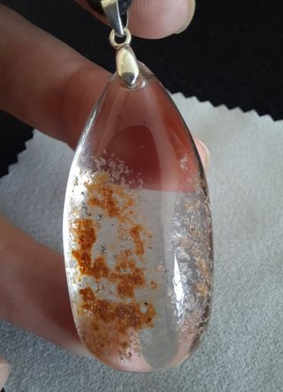 Colgante de Cuarzo Chamánico y Plata.