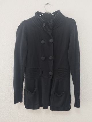 Chaqueta negra de lana 