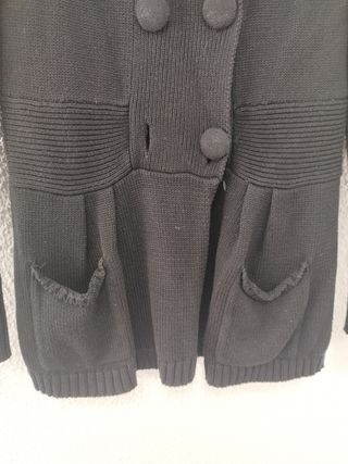 Chaqueta negra de lana 