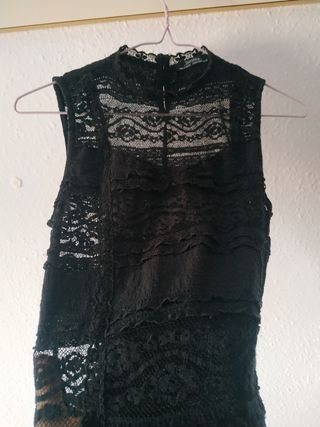 Top encaje transparente