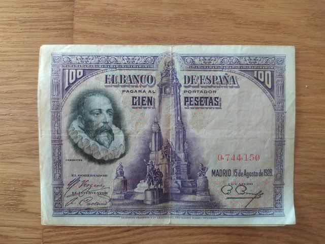 Billete de 100 pesetas España